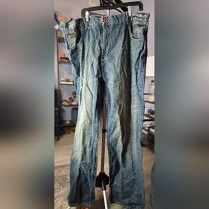 LRG Brand Kids Blue Denim Straight-Leg Jeans Sz 42x33 5-1003